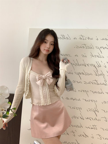 蕾丝针织背心上衣吊带