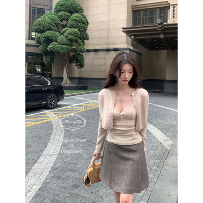 羊毛高腰百搭A字半身裙