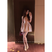 MummyCat下蛋喵 京都贵女 高级仿丝毛生日聚会公主小礼服连衣裙