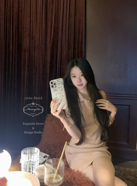 Mummy Cat 下蛋喵【巴黎蜜语】新品气质无袖收腰包臀针织连衣裙