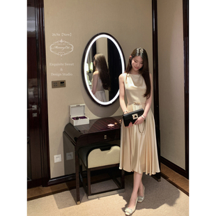 旧梦鎏金 下蛋喵 6米重磅醋酸定制斜裁礼服连衣裙 Cat Mummy