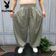休闲简约舒适百搭运动长裤 束脚裤 宽松加肥加大阔腿裤 花花公子新款