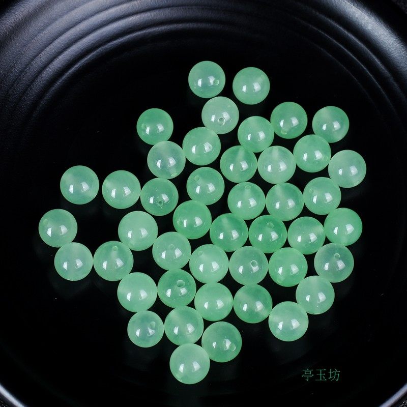 绿玉髓苹果绿手工圆珠