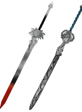 明日方舟德克萨斯缄默皮肤cos服道具武器木质刀剑玩具角色