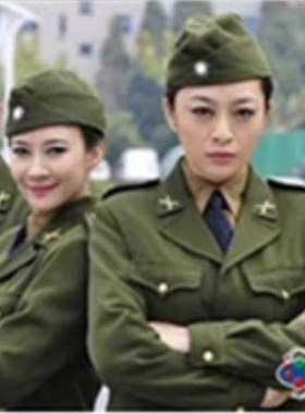 翻领女款国民军官表演服黄埔军校