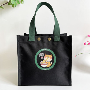 饭盒袋子手提包小号高颜值防水防油上班族带饭包大容量卡通便当袋