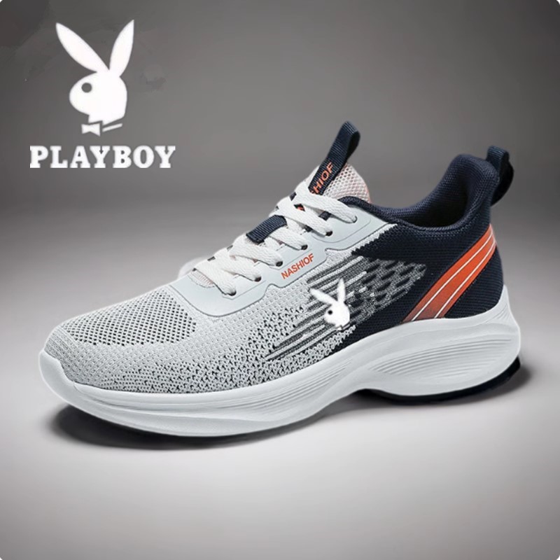 花花公子男鞋运动鞋夏季网面透气跑步鞋防滑轻便百搭旅游鞋板鞋子