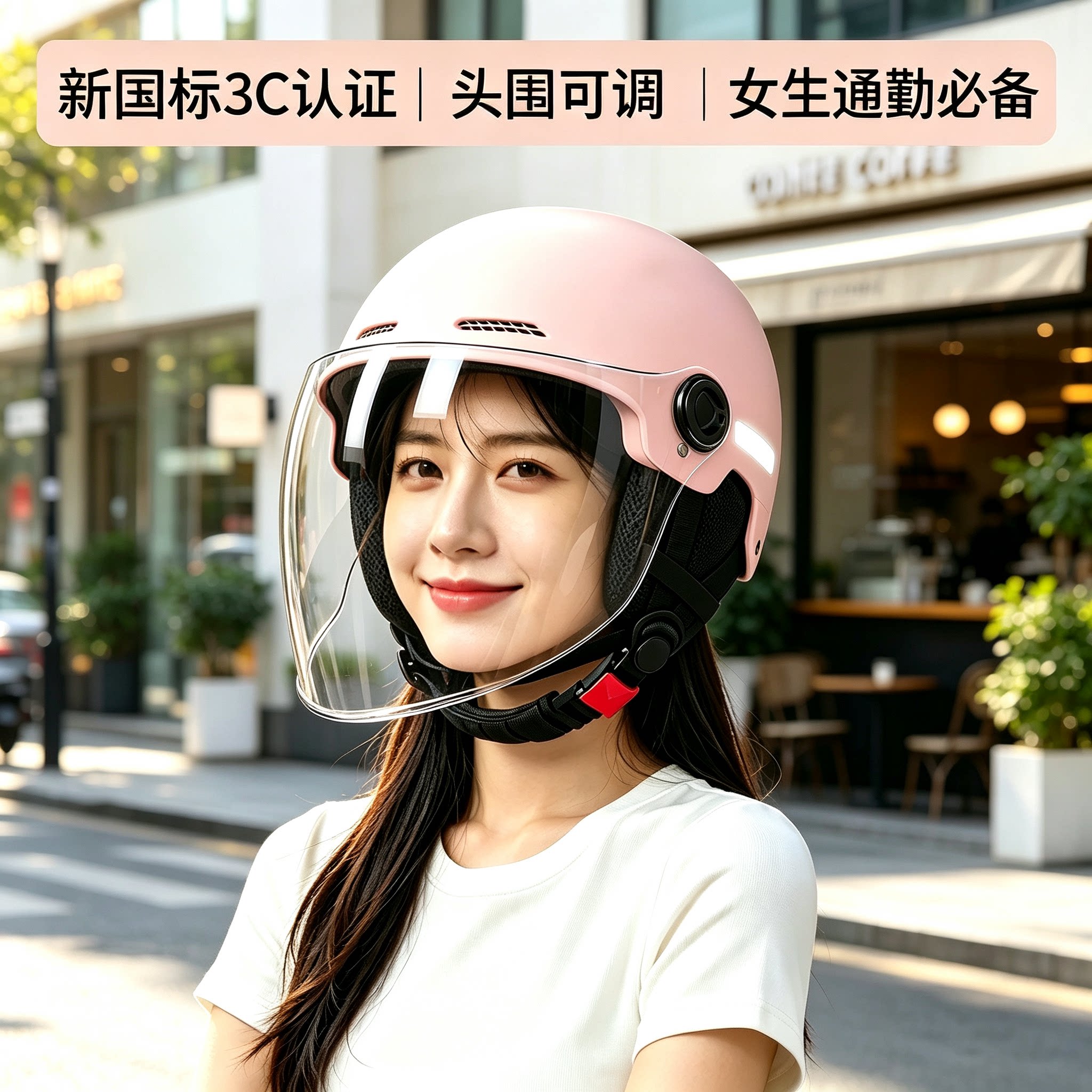 新国标3C认证电动摩托车头盔男女电瓶车防雾夏季四季通用安全帽