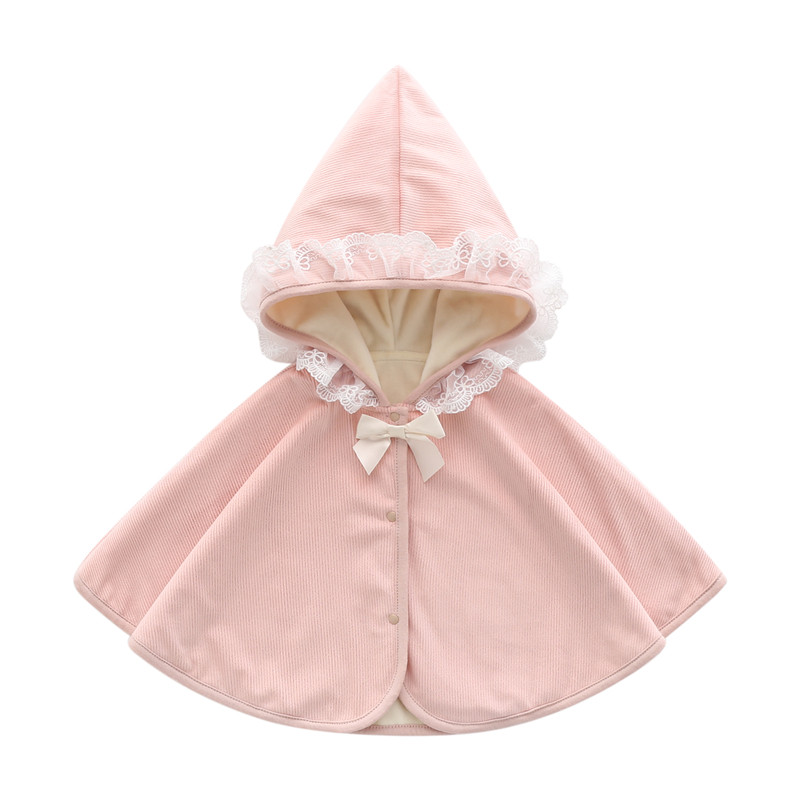 女婴儿斗篷儿童外出防风披肩洋气宝宝小外套可爱公主披风春秋冬款