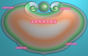 如意锁平安锁小花件小挂件精雕图浮雕玉雕灰度图JDPBMP电脑雕刻图