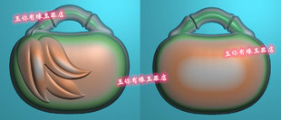 精雕图jdp灰度图bmp浮雕图玉雕图筐如意长命锁如意头厚装宝宝锁