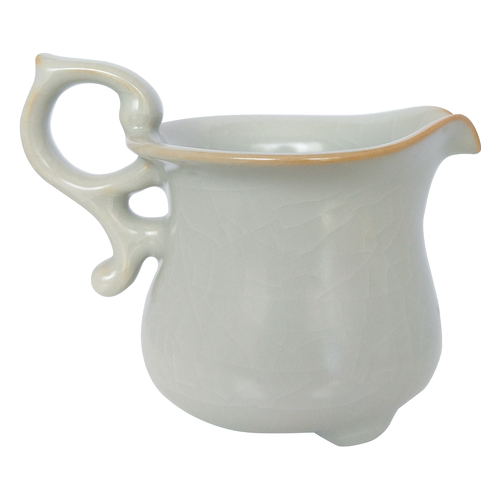 台湾柏采汝窑茶海冬青釉月白 柏采窑 IR-109E 奇茗公道杯汝瓷开片