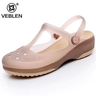 VEBLEN2024新款凉鞋女士洞洞鞋女夏外穿软底防滑妈妈沙滩鞋凉拖鞋
