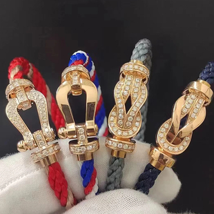 马蹄扣斐登红绳转运费雷德手链情侣款男女本命年8字编织DIY手镯