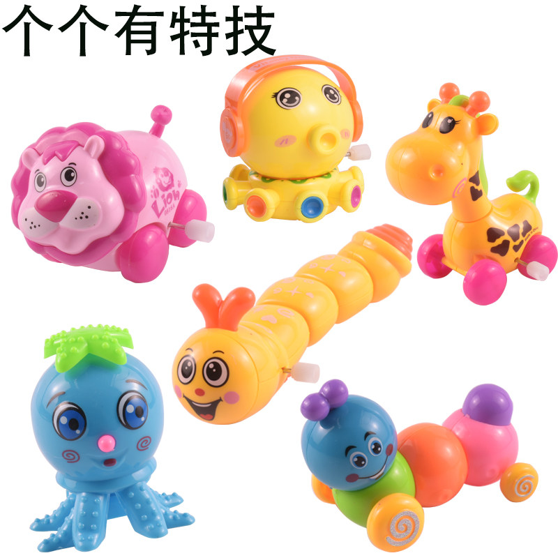 儿童宝宝发条玩具会跑小动物婴儿幼儿上劲上弦铁皮青蛙幼儿园玩具