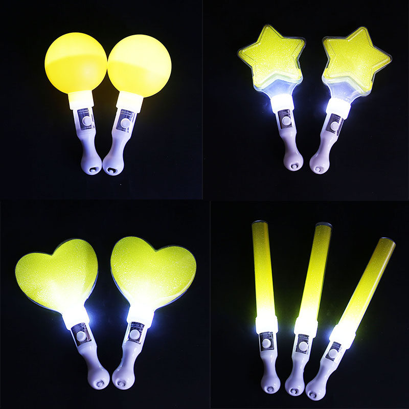 노란색 오각별 머리띠 지지봉 별 머리띠 야광 머리띠 응원봉 콘서트 소품 어린이 공연