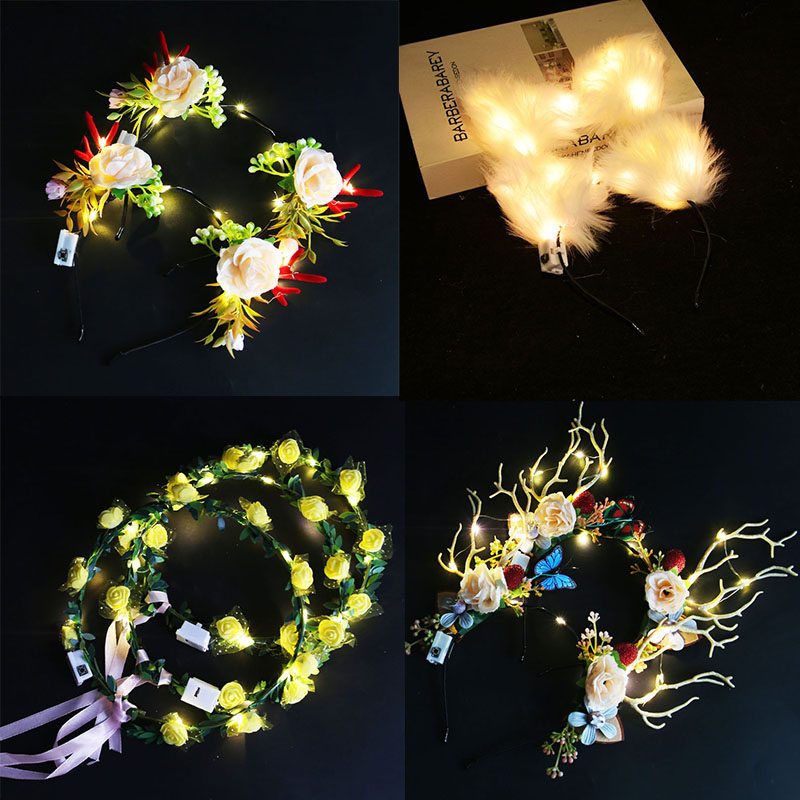 노란색 오각별 머리띠 지지봉 별 머리띠 야광 머리띠 응원봉 콘서트 소품 어린이 공연