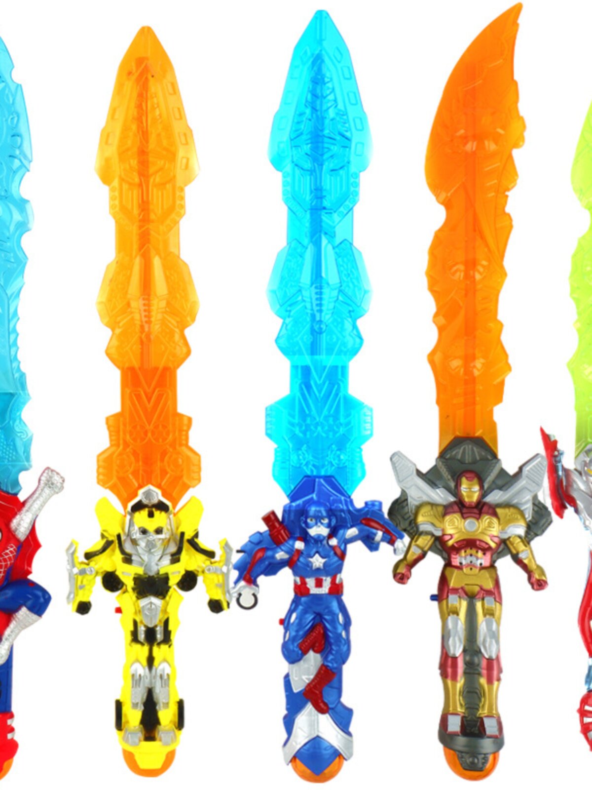 어린이 장난감 칼 소년 음악 소리와 빛 장난감 야시장 빛나는 장난감 새로운 빛나는 거리 노점 이우 배치