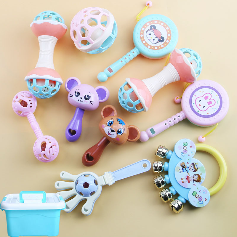 沙锤婴儿玩具0一1岁益智早教新生儿摇铃拨浪鼓3个月6宝宝抓握训练