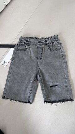 波拉儿童中裤夏季新款韩版薄款女童马裤高弹力超软牛仔女童五分裤