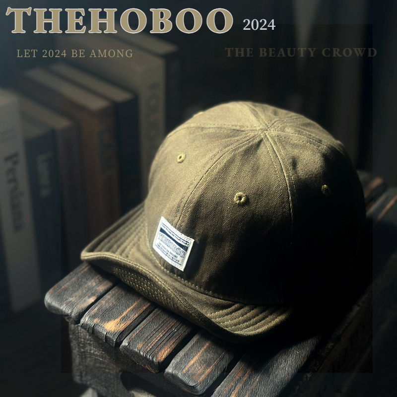 大头围日系贴布软檐棒球帽