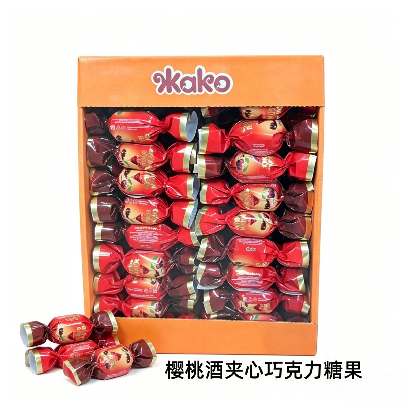 俄罗斯进口可可脂樱桃酒夹心糖
