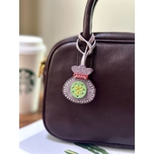 真皮钱袋福袋挂件手工缝制包包挂饰头层牛皮雾腊皮车内挂饰礼物