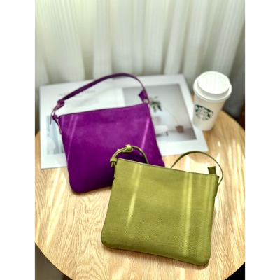 牛麂皮单肩斜挎包头层牛皮小包手提包信封包真皮女包小众秋冬新款