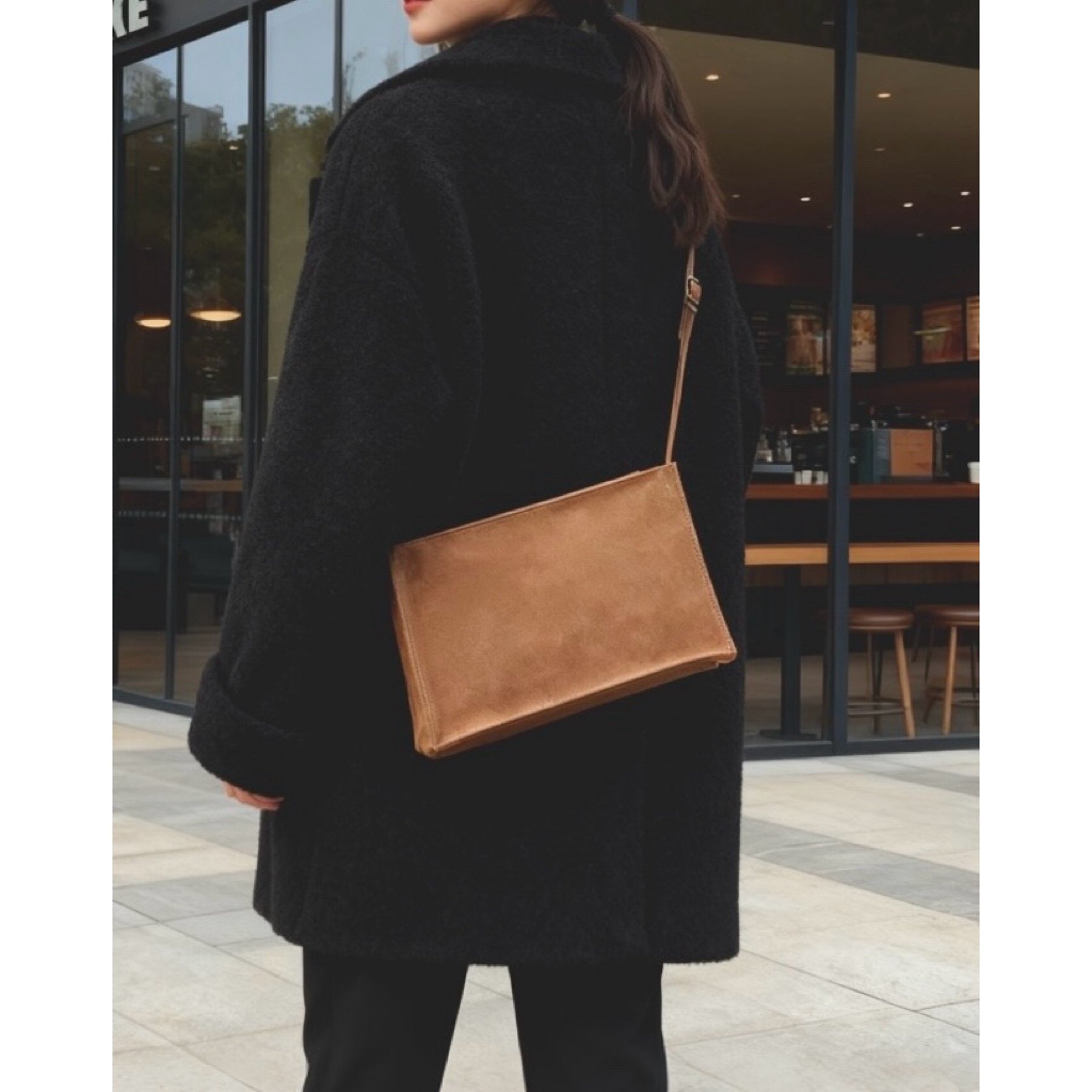 特价！孤品法式简约磨砂牛皮单肩斜挎包豆腐包真皮包休闲百搭女包