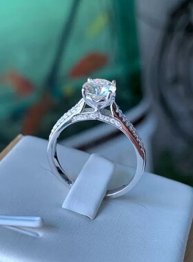 925银美人鱼铂金18K金钻戒