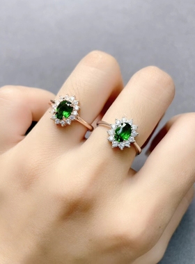 戴妃款S925银戒托4*6/5*7/6*8/7*9/8*10/10*12/15*20围钻戒指银托