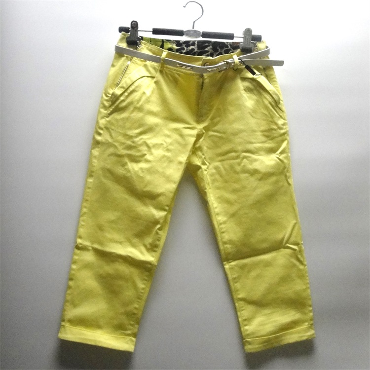 中腰简约千细女装五分裤薄款女士