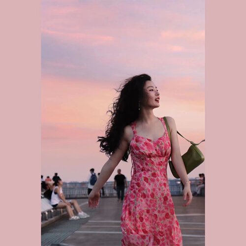 aguo2021夏季复古vintage连衣裙