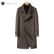 双排扣高级感休闲外套秋冬新款 羊毛呢子风衣男士 中长款 双面呢大衣