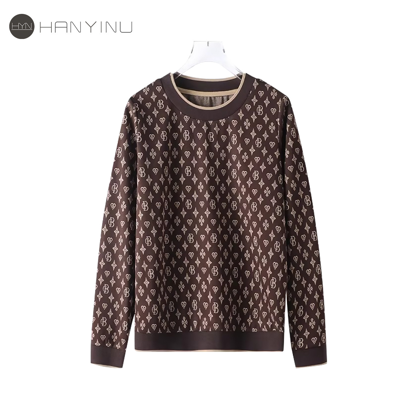 2026年秋季新款宽松大码女装中年微胖妈妈显瘦减龄圆领长袖T恤