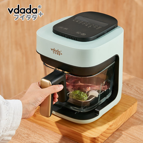 vdada空气炸锅多功能全自动一体机旋转转笼可视化免翻面炸锅2L