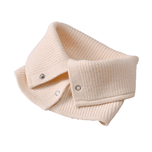 格仕澜护颈小围脖薄款针织polo领两用式百搭围巾保暖搭配假领子