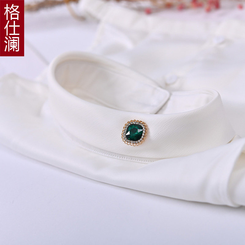 格仕澜假领子百搭假领秋冬衬衫立领衣领装饰水钻新款搭毛衣多功能