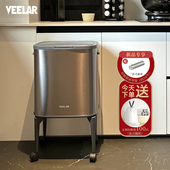 厨房专用免弯腰垃圾桶家用高脚高颜值大容量轮滑高款 可移动新款