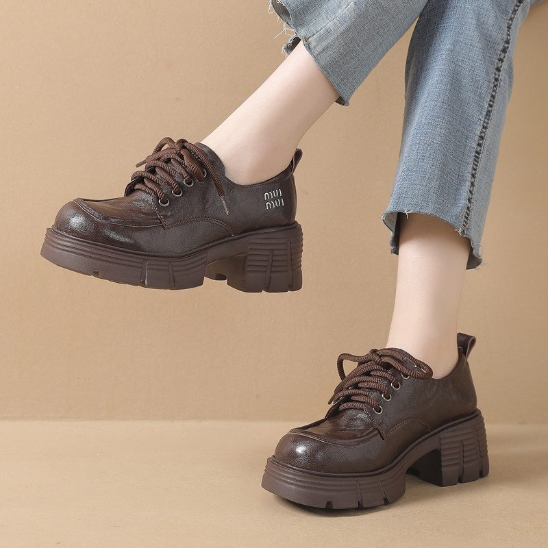 小个子增高英伦风乐福鞋女时尚复古小皮鞋女休闲厚底学生鞋大码41,女鞋,乐福鞋（豆豆鞋）,淘宝优惠券,粉丝福利购,淘宝优惠卷