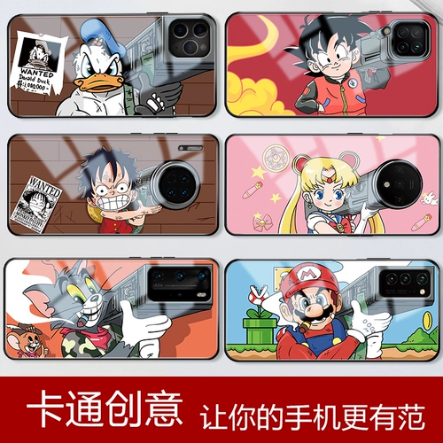 Apple, huawei, совместимый стеклянный мультяшный чехол для телефона, iPhone11, iPhone40 Pro, делается под заказ, 11promax