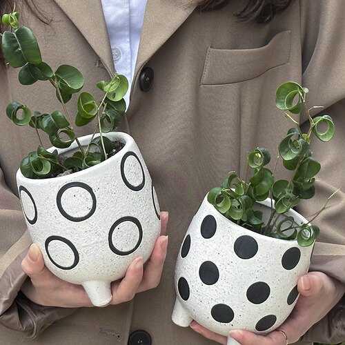 网红高级花盆北欧风格陶瓷中温