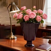 法式 复古简约陶瓷花盆绿植高档兰花专用花盆咖啡厅花店盆器花瓶