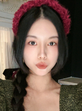 LASS LIZ原创设计师发箍2025秋冬新款圣诞新年红色喜庆褶皱头箍