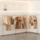 店货架衣服银色陈列架 中岛架不锈钢挂衣架童装 服装 店展示架落地式