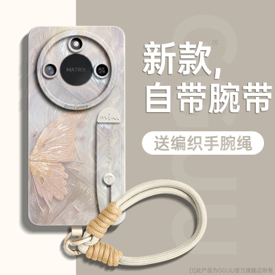 鎏金蝴蝶腕带支架挂绳液态硅胶壳