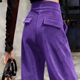慵懒风紫色阔腿裤 潮 宽松高腰显瘦直筒休闲裤 女2025年秋冬季 新款