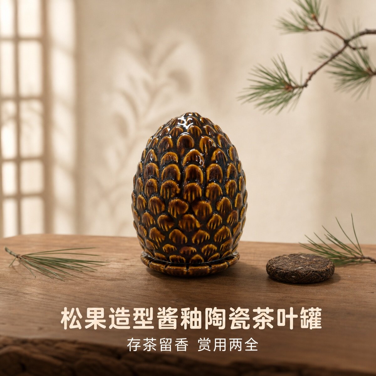 陶瓷茶叶罐复古手工茶叶储存罐
