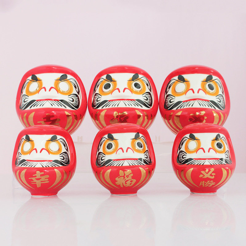 创意陶瓷摆件日本缘起物祈福招财开运达摩不倒翁 寓意招好运 送礼