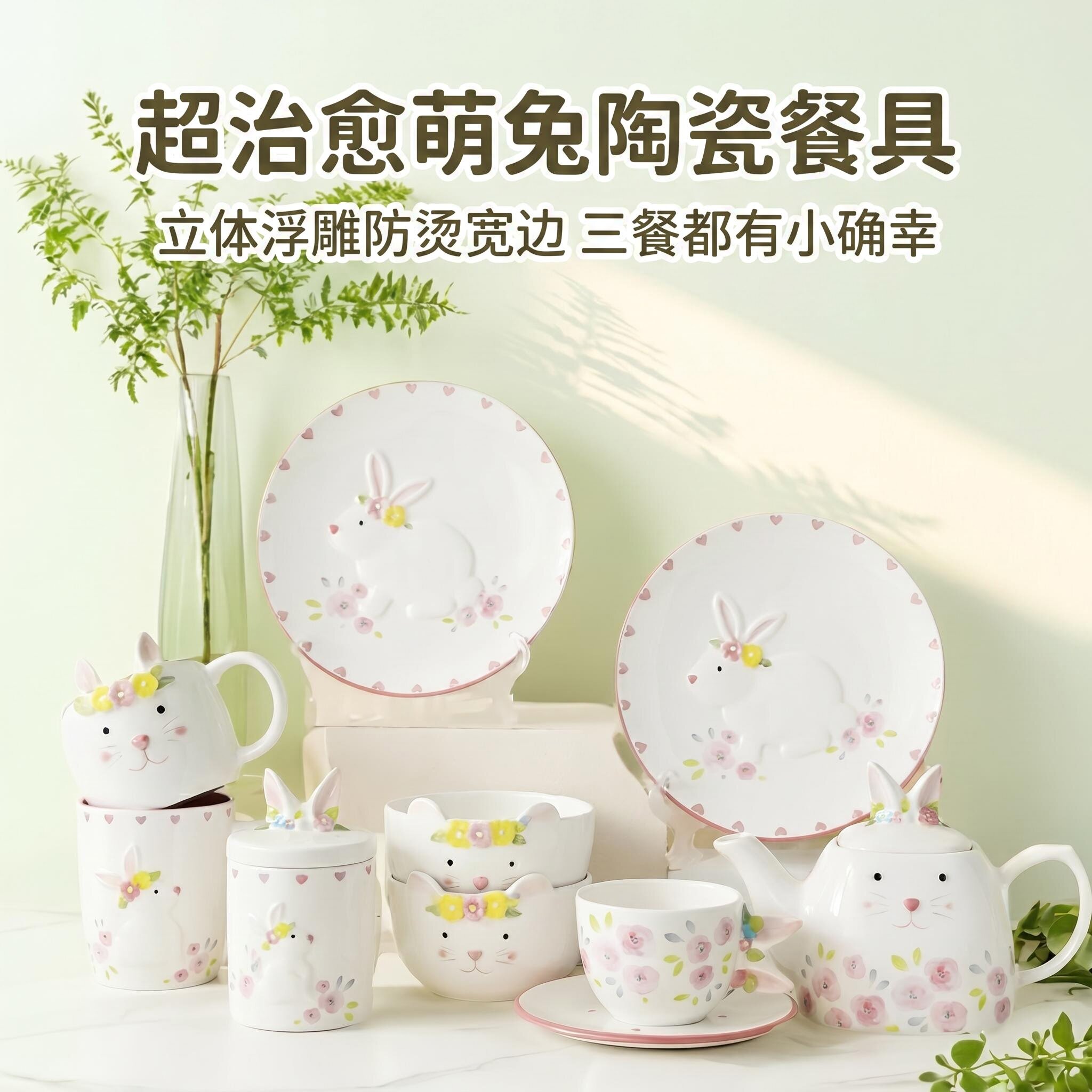 家用陶瓷花茶壶密封罐整套优质